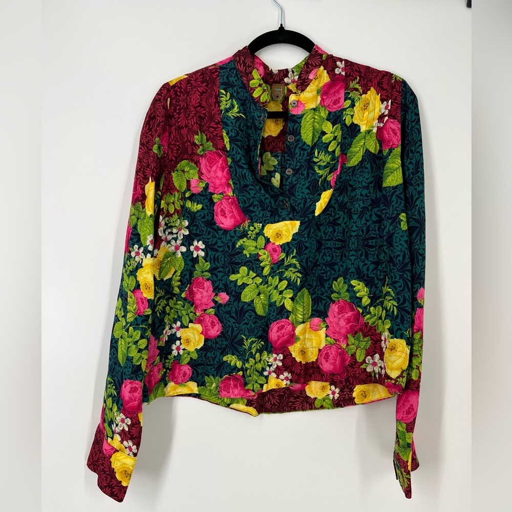 Farm Rio long Sleeve Floral Blouse Petite